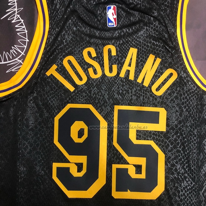 Camiseta Los Angeles Lakers Juan Toscano-Anderson NO 95 Mamba 2021-22 Negro